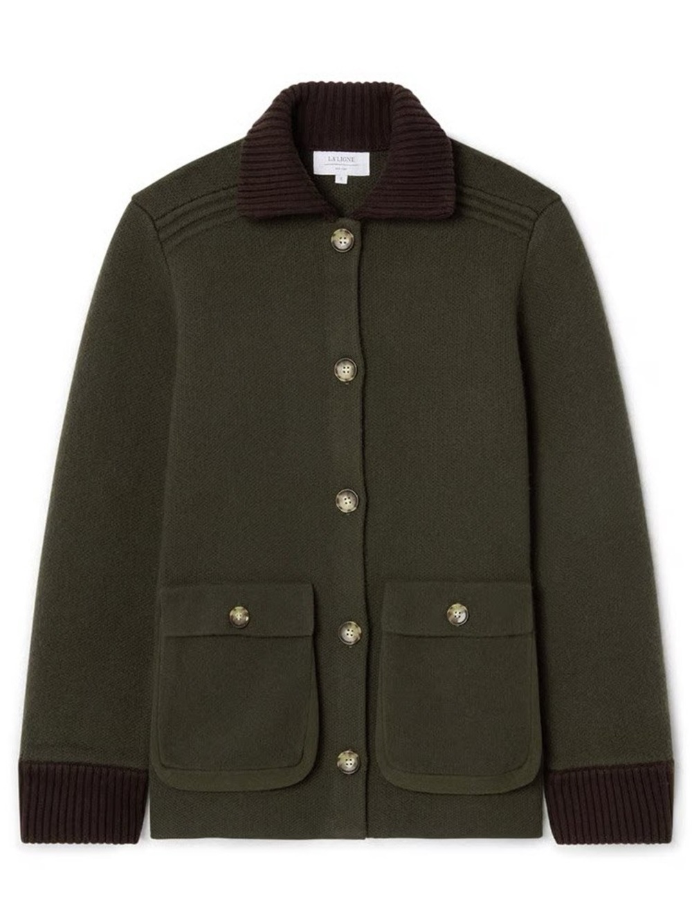 La Ligne Mini Theo Jacket Dark Olive Dark Brown, Small
